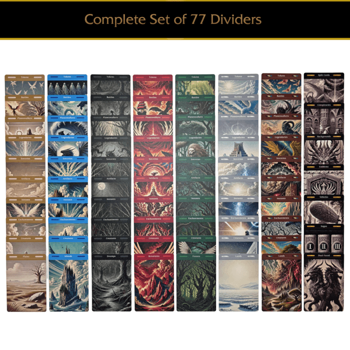 MTG Card Dividers – 77 Plastic Dividers for Magic The Gathering